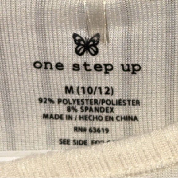 ONE STEP UP Girls/Kids Size Med 10/12 Cream and Green Floral Dress Long Sleeve - Picture 9 of 11